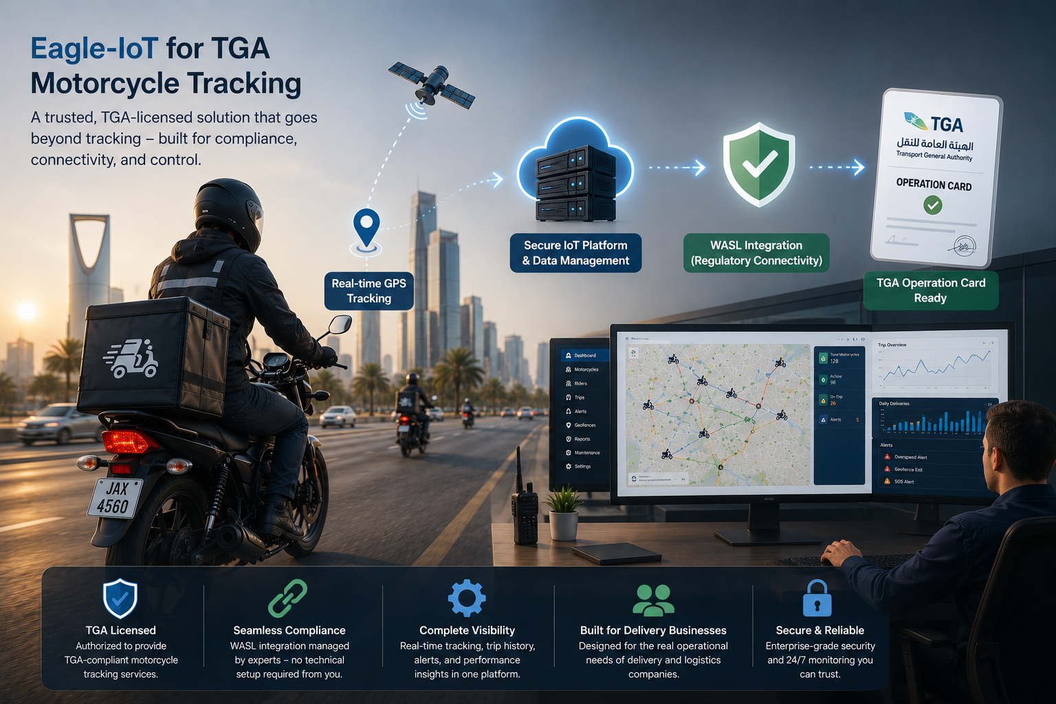 TGA motorcycle tracking