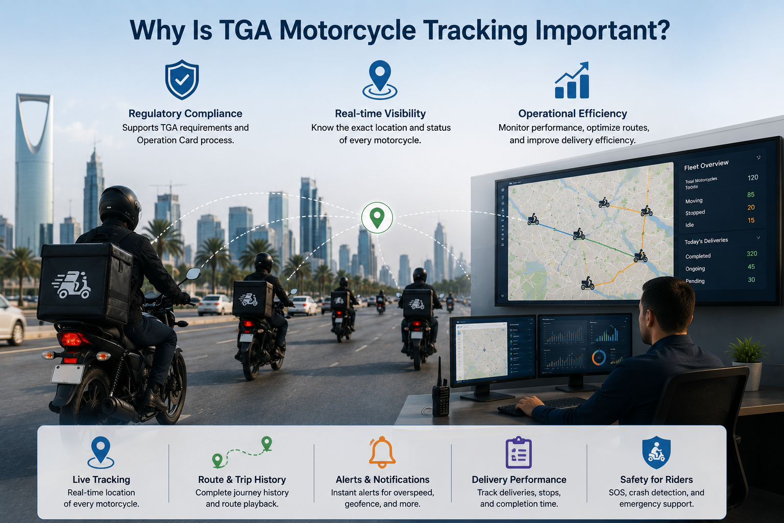 TGA motorcycle tracking