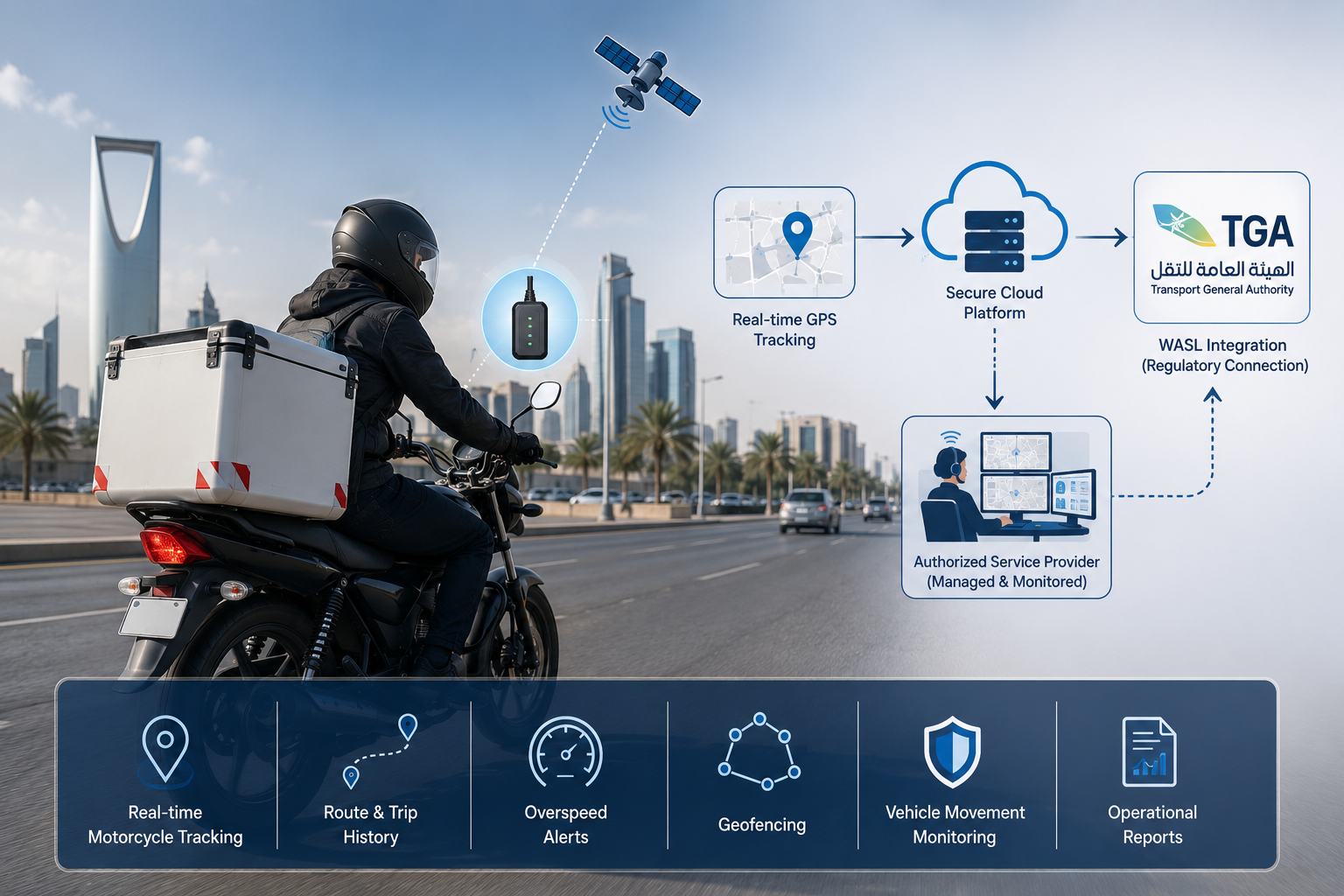TGA motorcycle tracking
